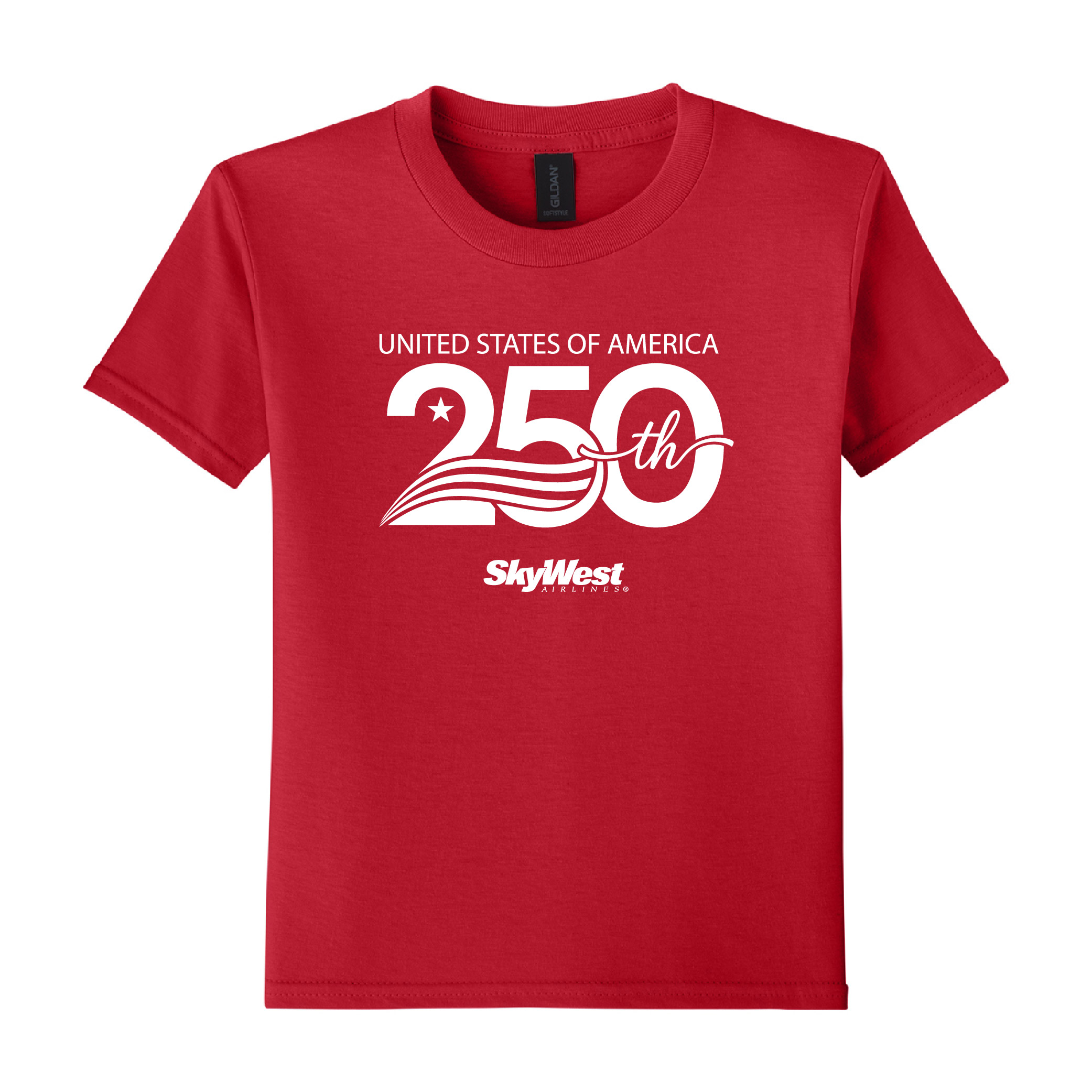 2026 Youth Fourth of July Shirt 250 - Red